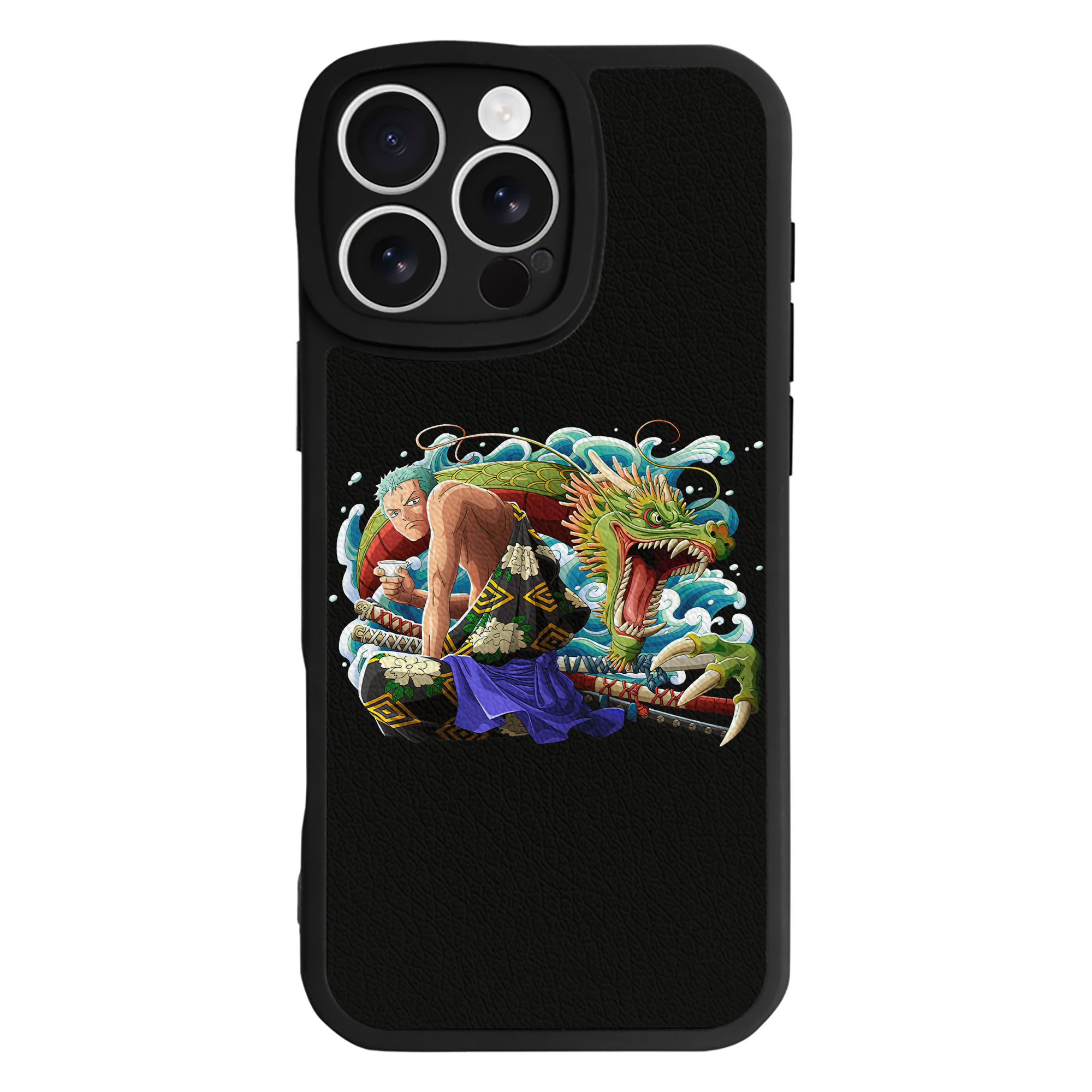 （画像用） ワンピース ロロノア・ゾロ ONE PIECE Roronoa Zoro 【iPhone 16シリーズ対応】シリコンスマホケース（レザー調） 材質：シリコン